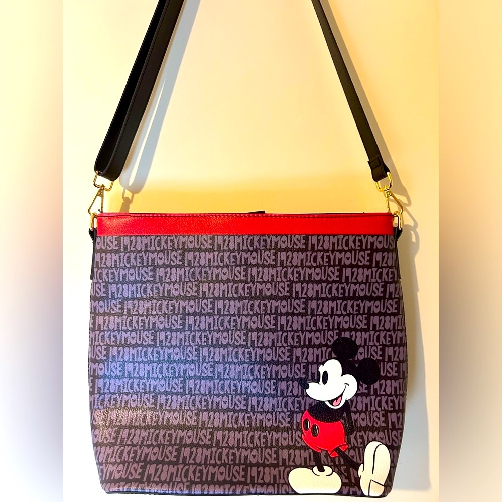Mickey Mouse Faux Leather Crossbody Bag, EUC. - Picture 2 of 5